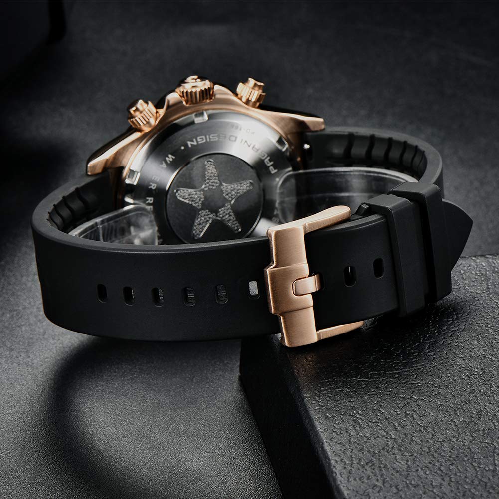 Pagani Design Daytona Homage Men's Quartz Watch with Japan Movement, Ceramic Bezel & Stainless Steel Band - Waterproof Sport Chronograph for Men | Perfect for Diving, Racing & Everyday Wear