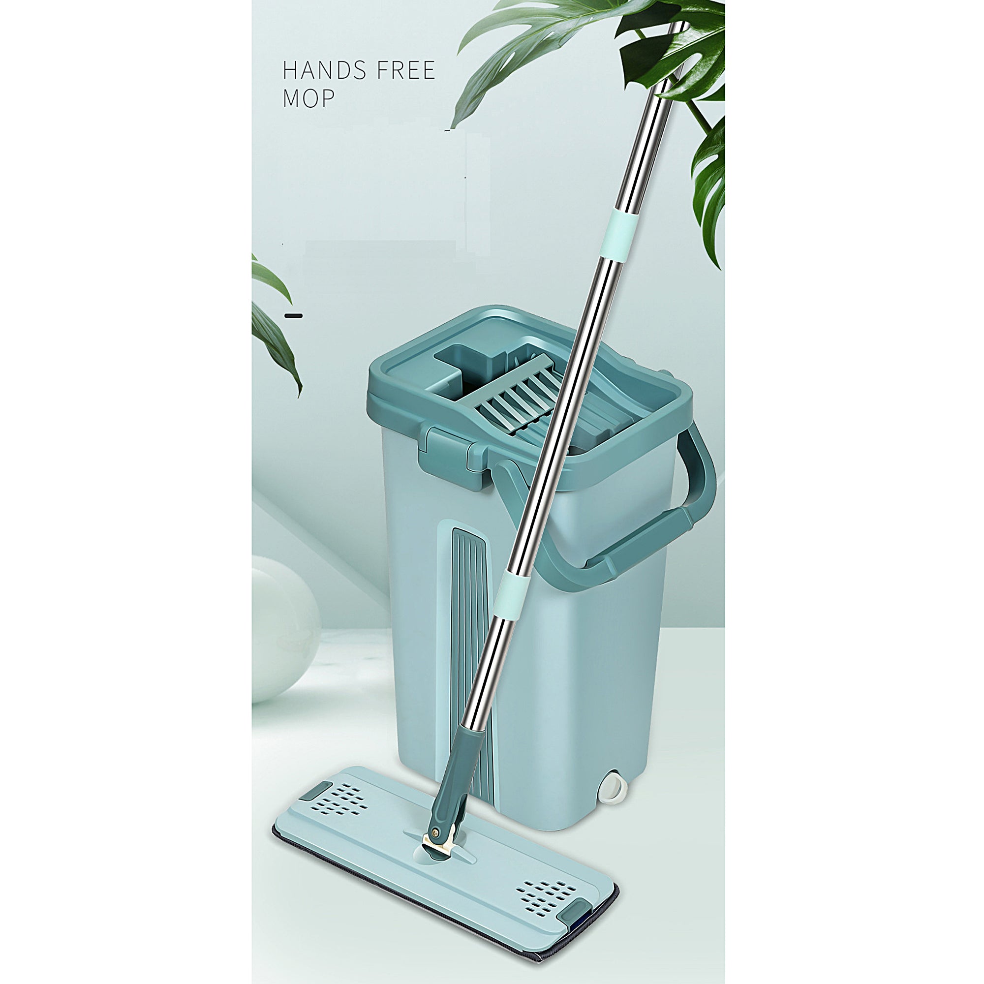 5-in-1 Multi-Purpose Slim Mop - Heavy Duty Floor Cleaning Tool for Hardwood, Tile & Laminate Floors - Ultra Slim Design for Tight Spaces - Perfect for Kitchen, Bathroom & Home Cleaning