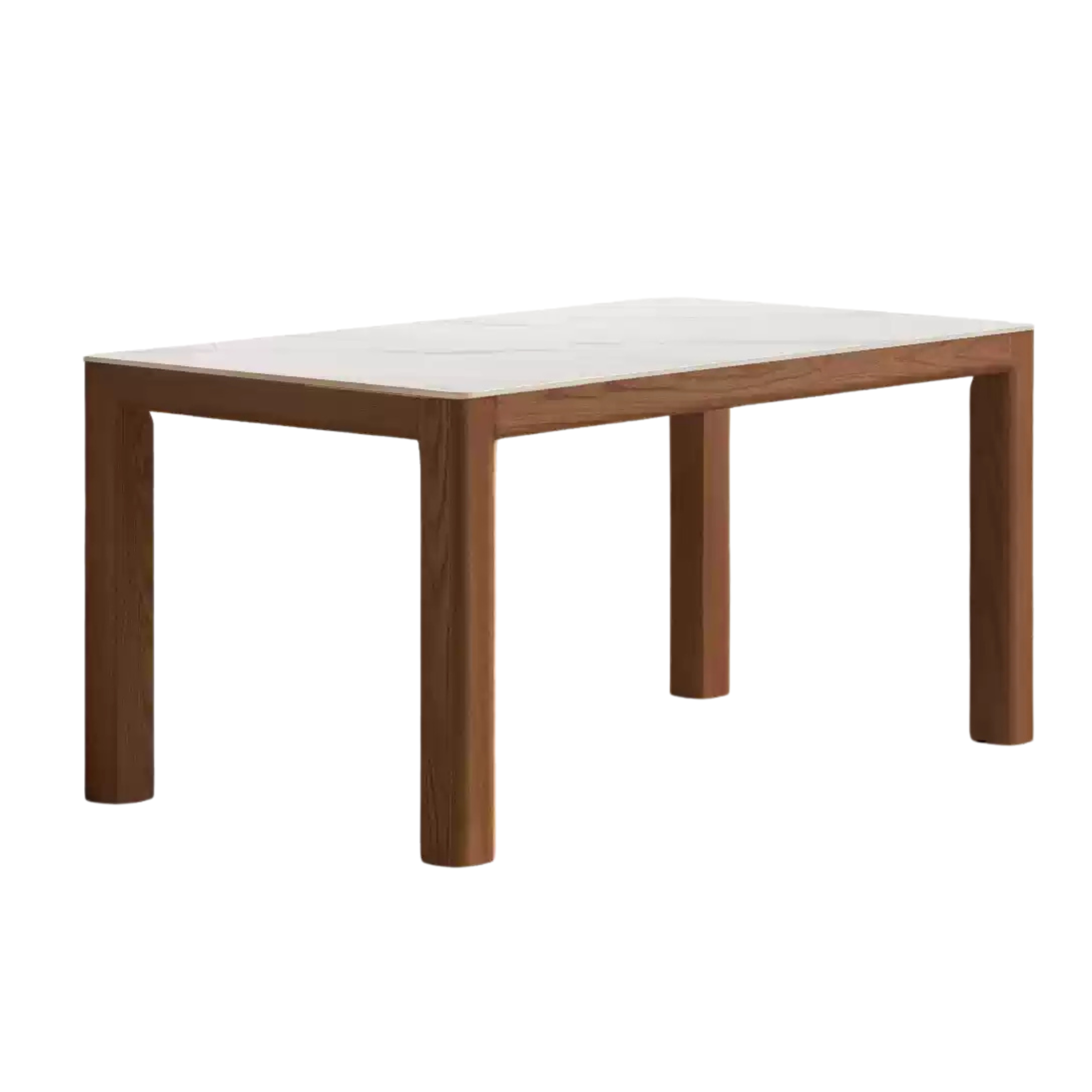 Solid Oak Wood Dining Table - Simple Modern Design for Kitchen, Dining Room & Small Spaces