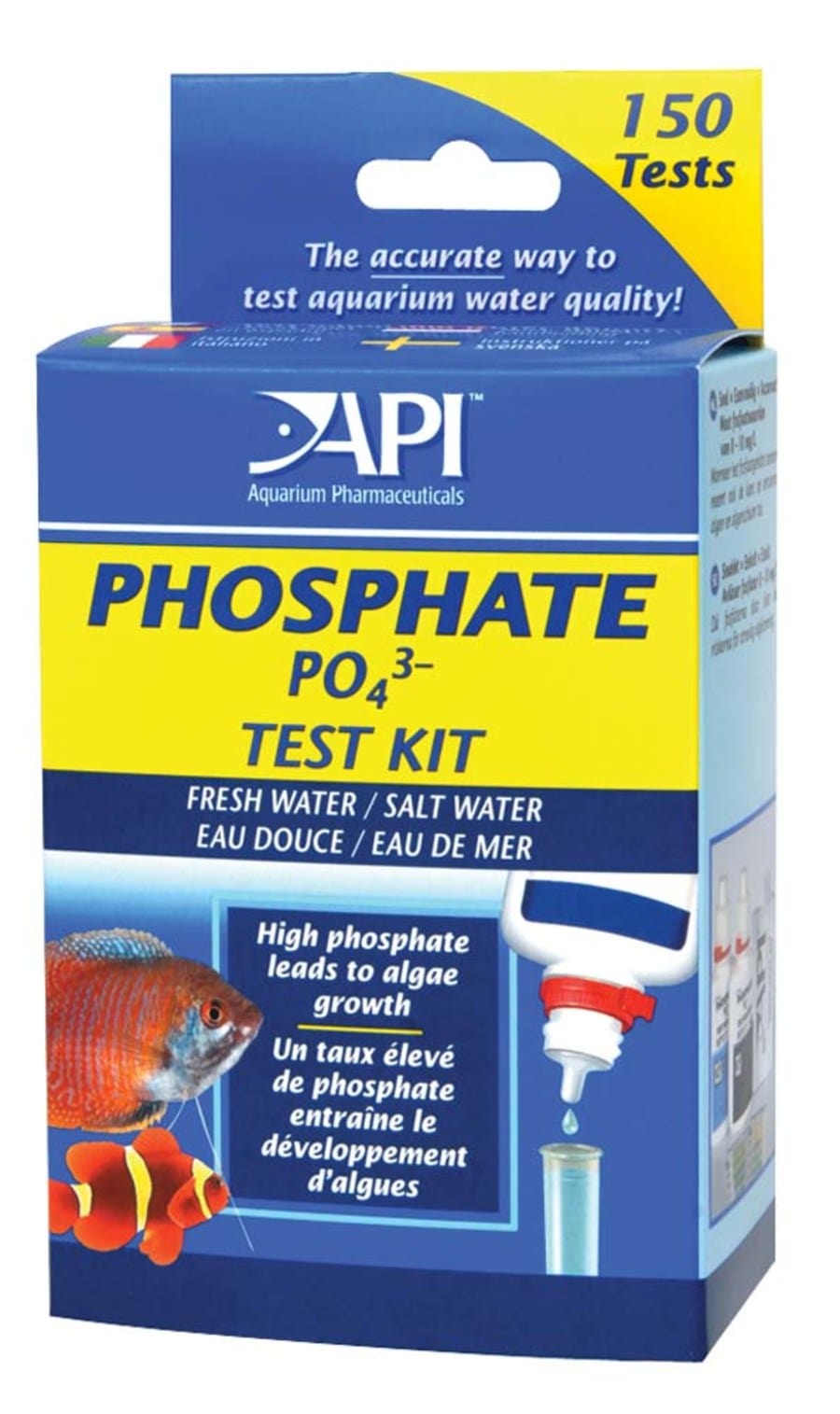 API Phosphate Test Kit for Freshwater & Saltwater Aquariums - Accurate Water Testing for Healthy Fish & Coral | Home & Professional Aquarium Use