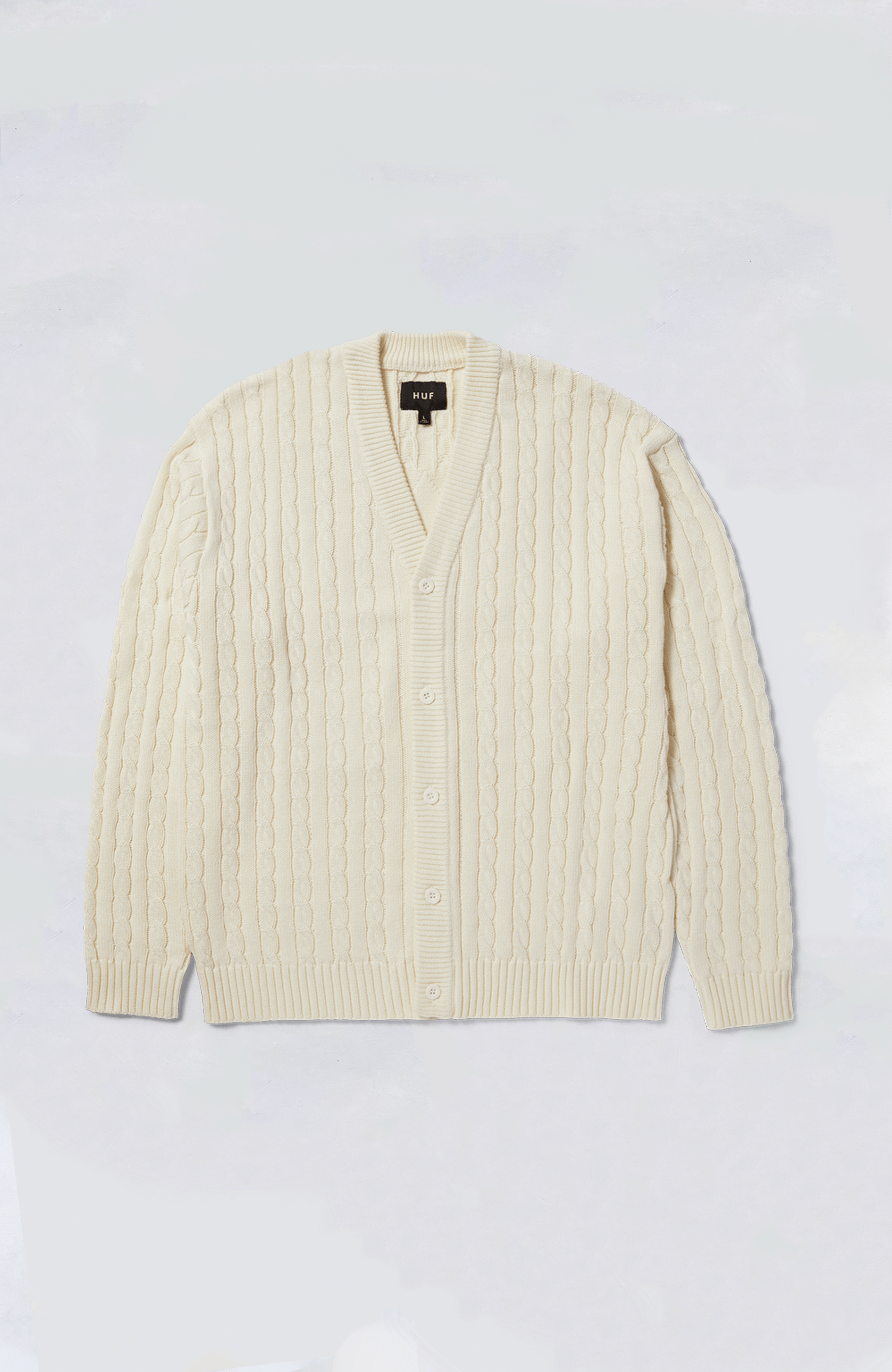 HUF TT Jacquard Cardigan for Men - Stylish Knit Sweater with Vintage Pattern - Perfect for Casual Wear, Street Style & Fall Layering