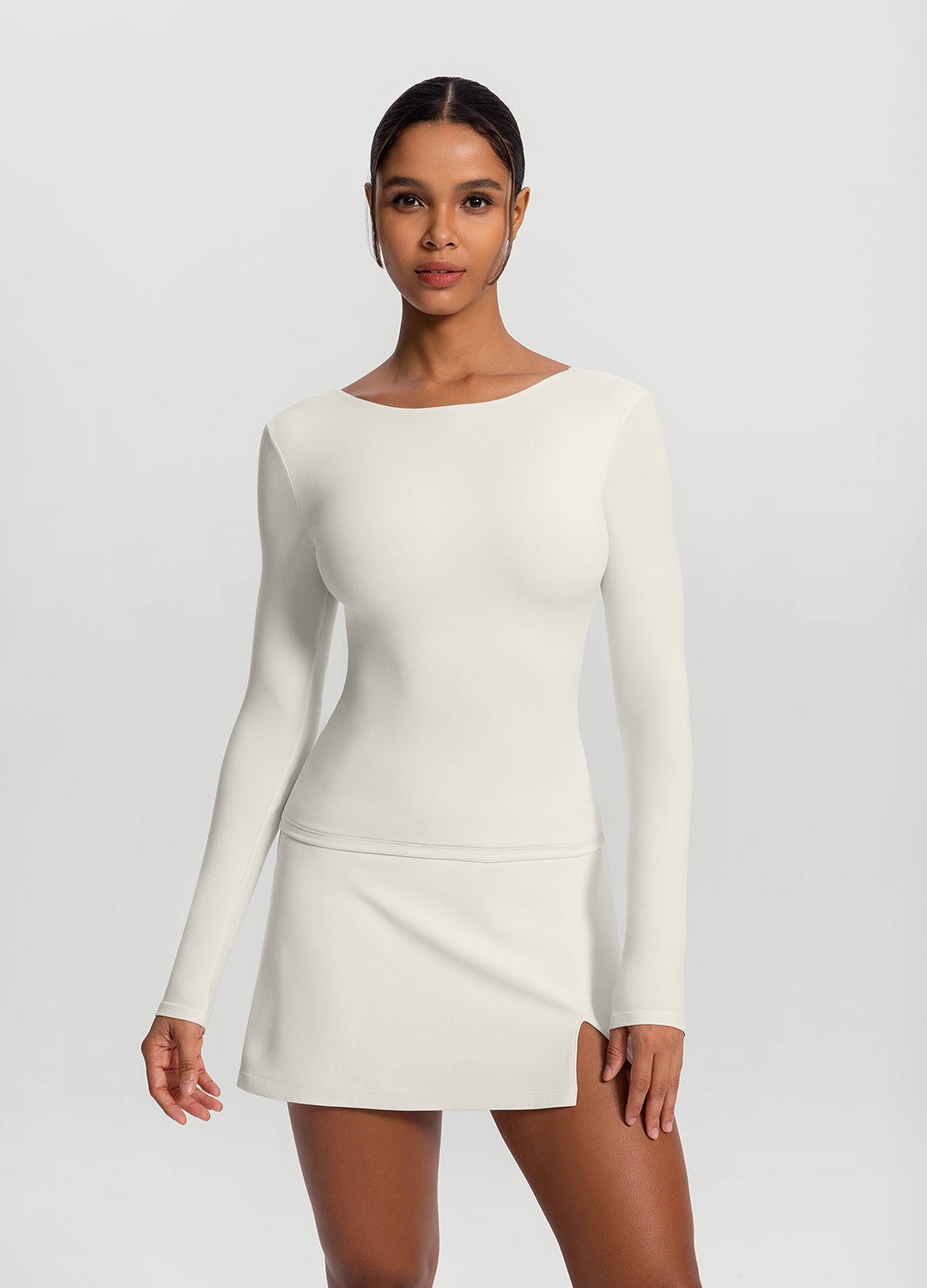 Stylish Open Back Long Sleeve Top for Women - Trendy Loose Fit Blouse for Casual Wear, Date Night & Summer Outfits