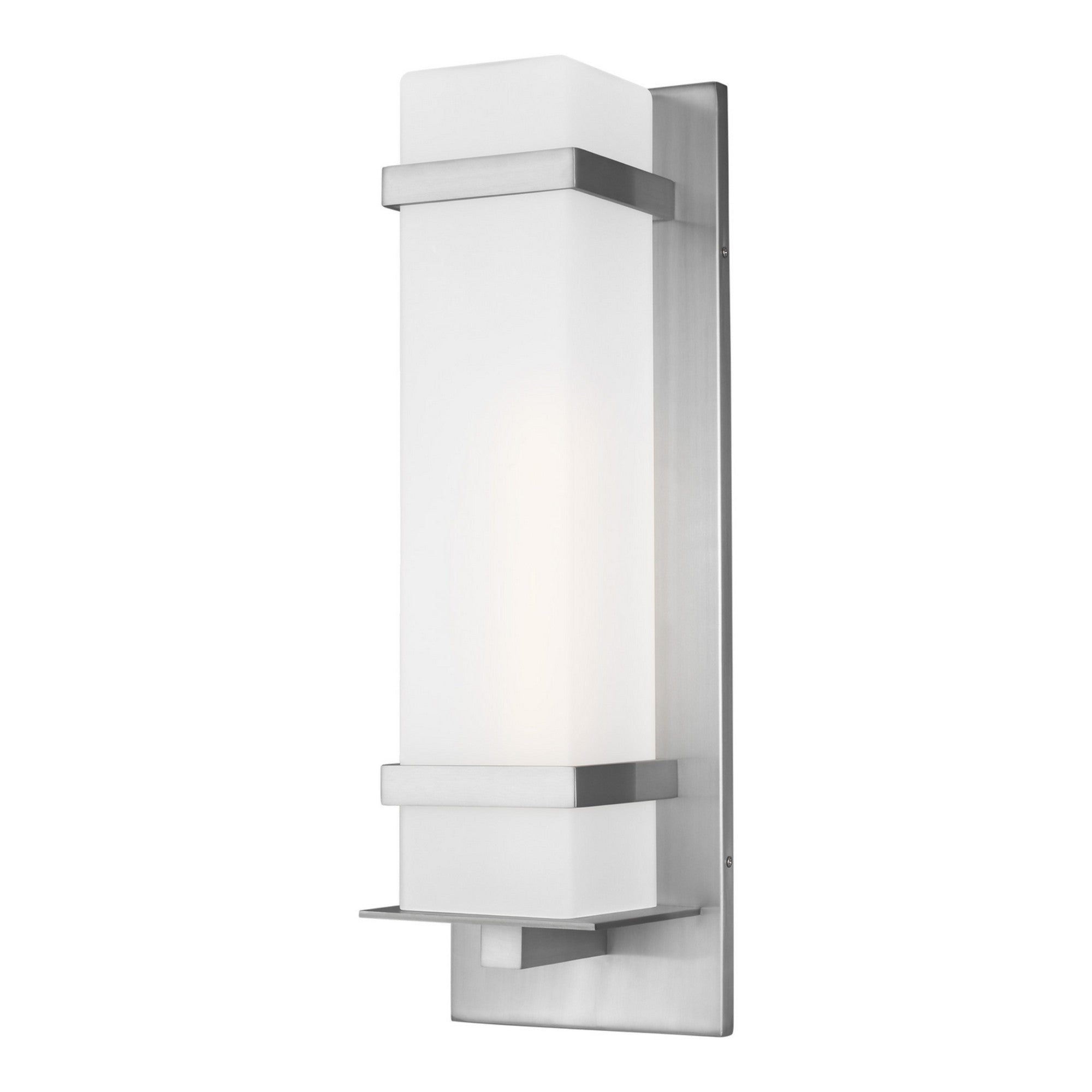25 Inch Rectangular Outdoor Wall Sconce - Aluminum Finish - Weatherproof Exterior Lighting for Patio, Garden & Porch