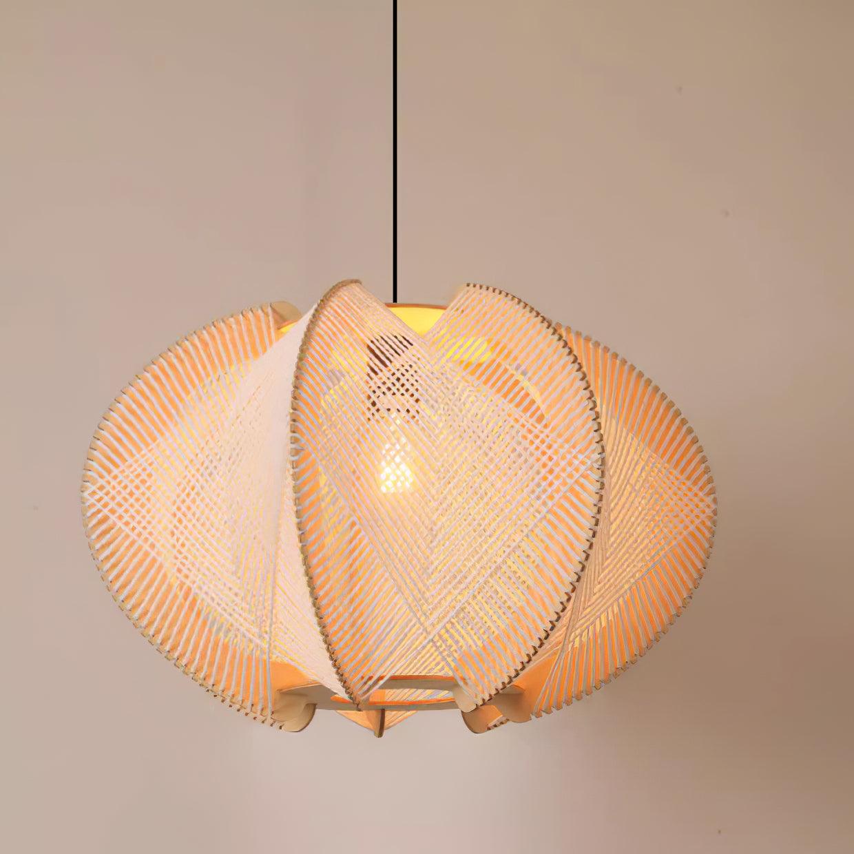 Stylish Java Pendant Light - Modern Handmade Rattan Hanging Lamp for Kitchen Island, Dining Room & Bedroom Decor - Perfect Boho Home Lighting Fixture