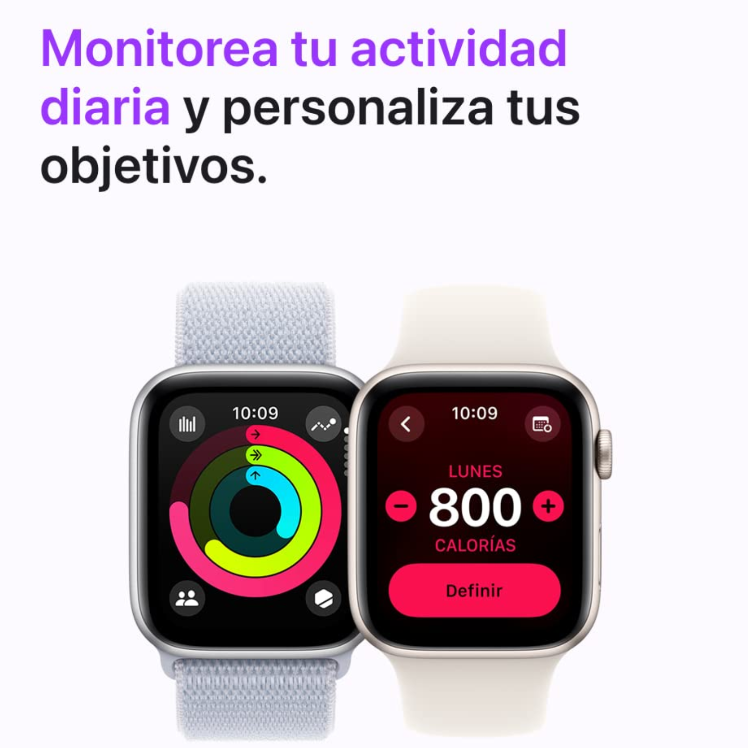 Apple Watch SE 2nd Generation 2024 (GPS) 40mm Starlight Aluminum Case with Starlight Sport Band S/M - Perfect for Fitness Tracking & Everyday Wear
