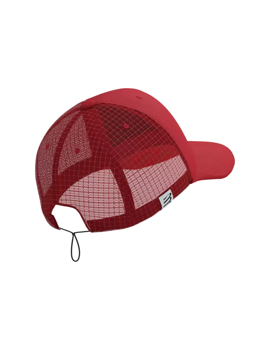 Compressport Unisex 5 Panel Lightweight Running Cap - Core Red/Samba - Perfect for Jogging, Hiking & Outdoor Sports