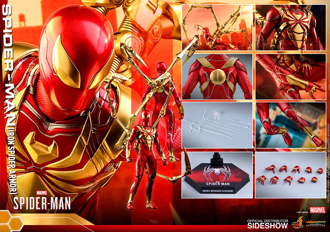 Hot Toys 1:6 Scale Iron Spider Armor Action Figure - Marvel Comics Amazing Spider-Man Collectible (HT904935) - Perfect for Display, Gifts & Marvel Fans Collection