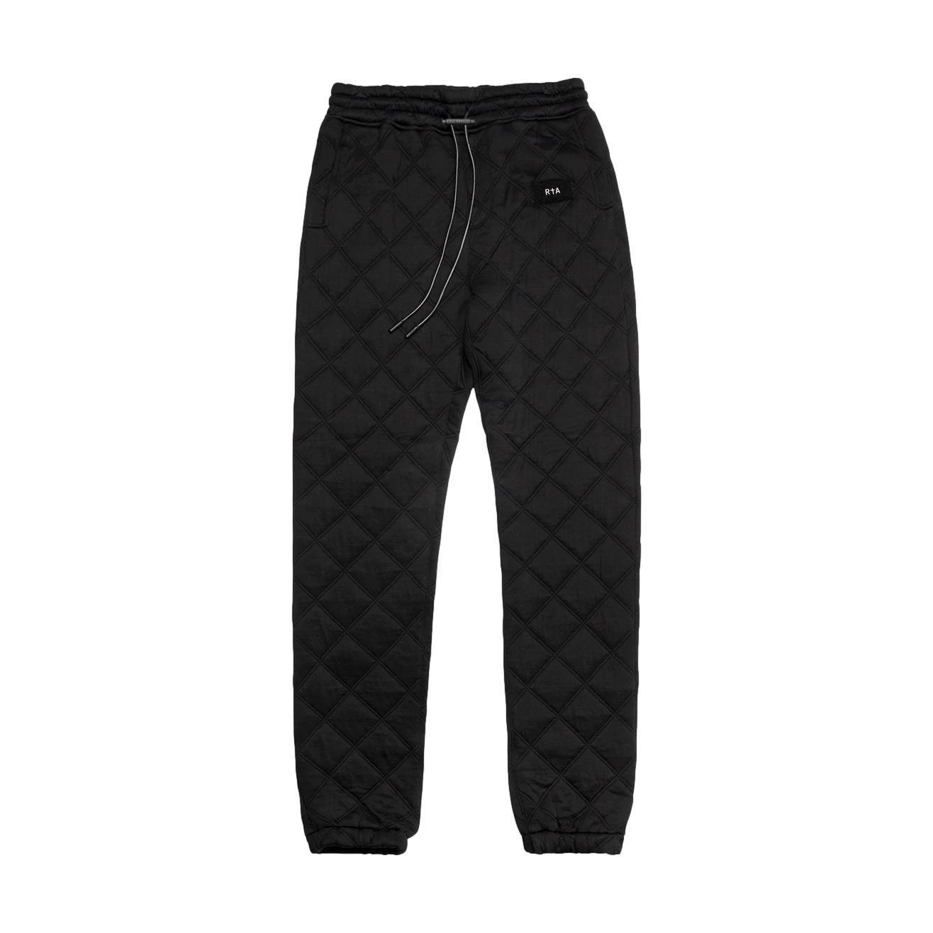 RTA Owen Quilted Sweatpants for Women - Comfortable High Waisted Joggers with Pockets - Perfect for Lounge, Yoga, and Casual Wear