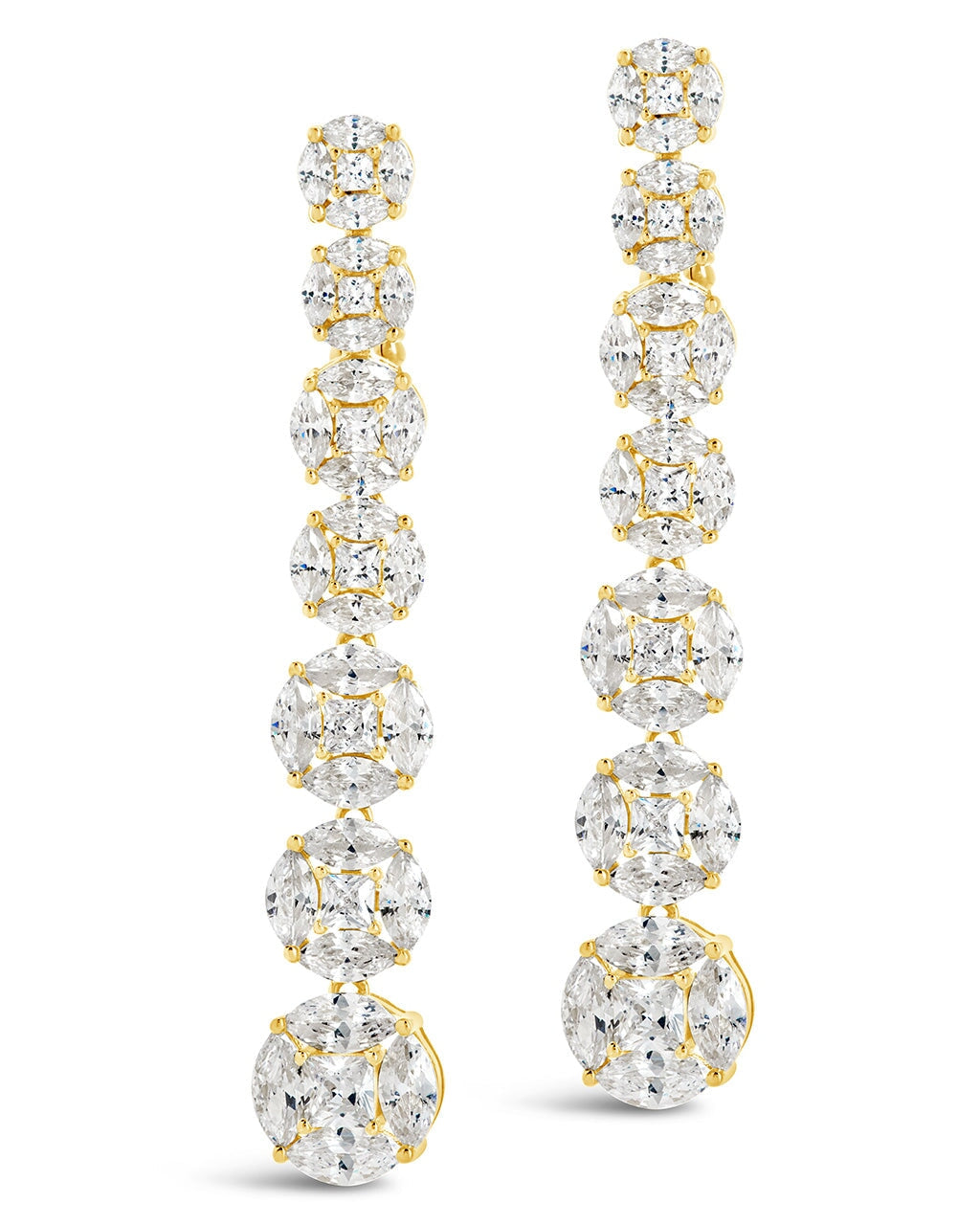 LeAnn CZ Drop Stud Earrings for Women - Sparkling Cubic Zirconia Dangle Earrings for Daily Wear, Parties & Special Occasions