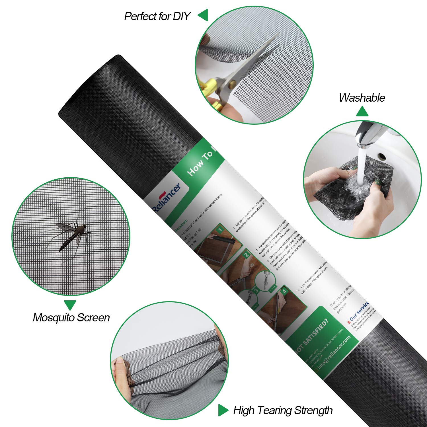 Premium Fiberglass Window Screen Roll 84