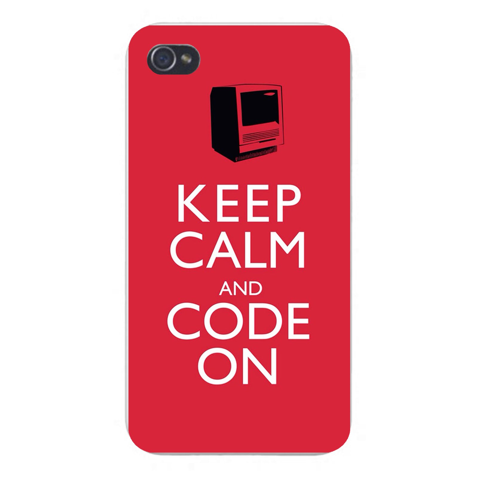 Custom iPhone Case for 5/5s/SE - Keep Calm and Code On Computer Nerd Geek Design | Durable Snap-on Protection | Perfect for Tech Enthusiasts & Programmers