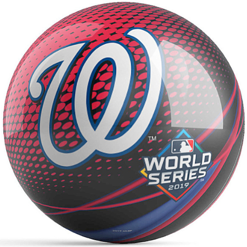 2019 World Series Champion Washington Nationals Bowling Ball - Official Licensed MLB Collectible for Fans & Bowlers - Perfect for Game Room Decor, Sports Memorabilia & Bowling Enthusiasts