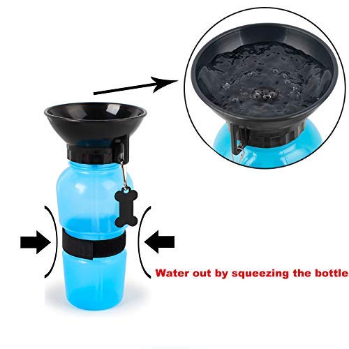 WaggyTails 500ml Leak-Proof Dog Water Bottle for Travel - Hydration for Small to Medium Dogs - Perfect for Outdoor Adventures