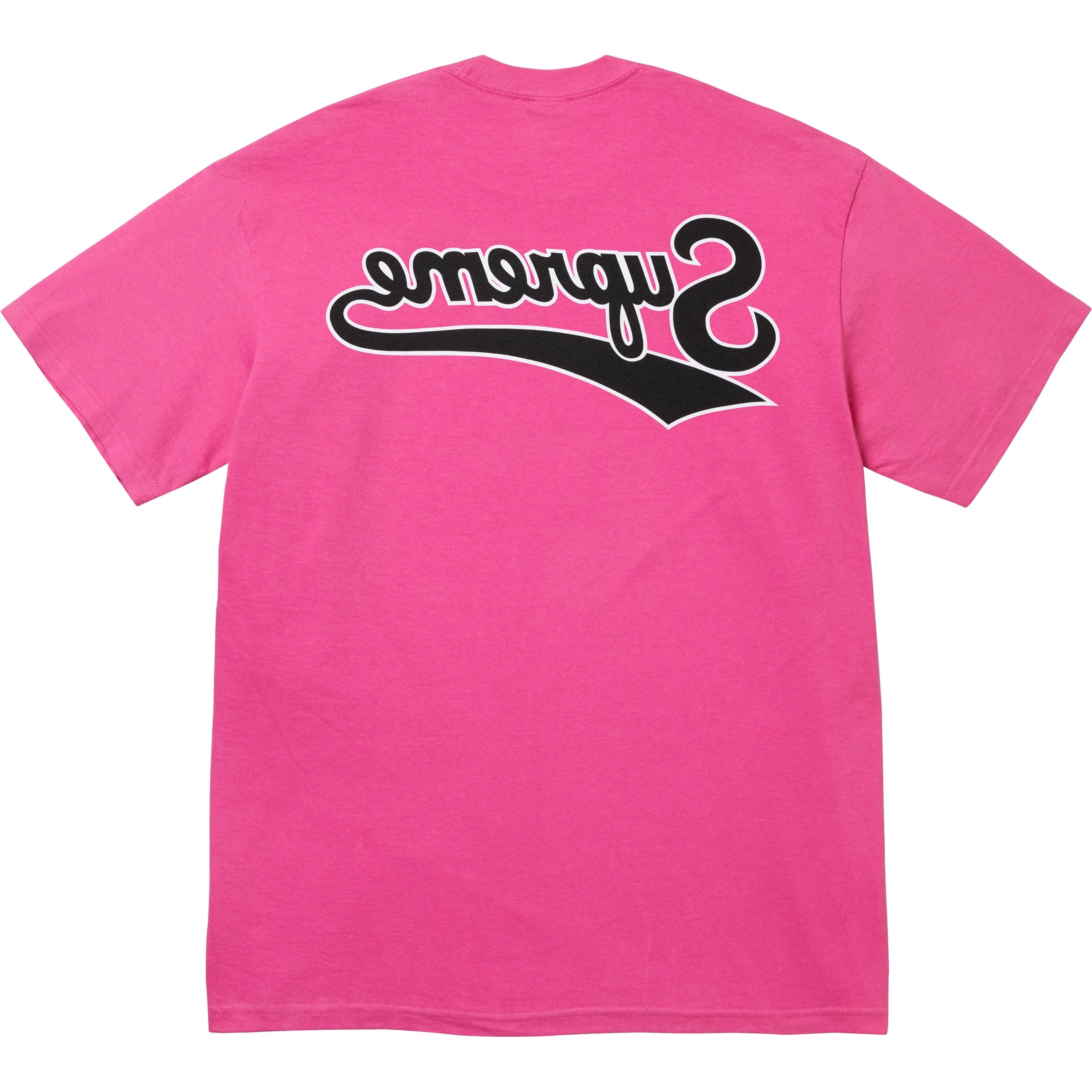 Supreme Backwards T-Shirt in Fuchsia - Stylish Streetwear for Urban Fashion & Casual Outfits