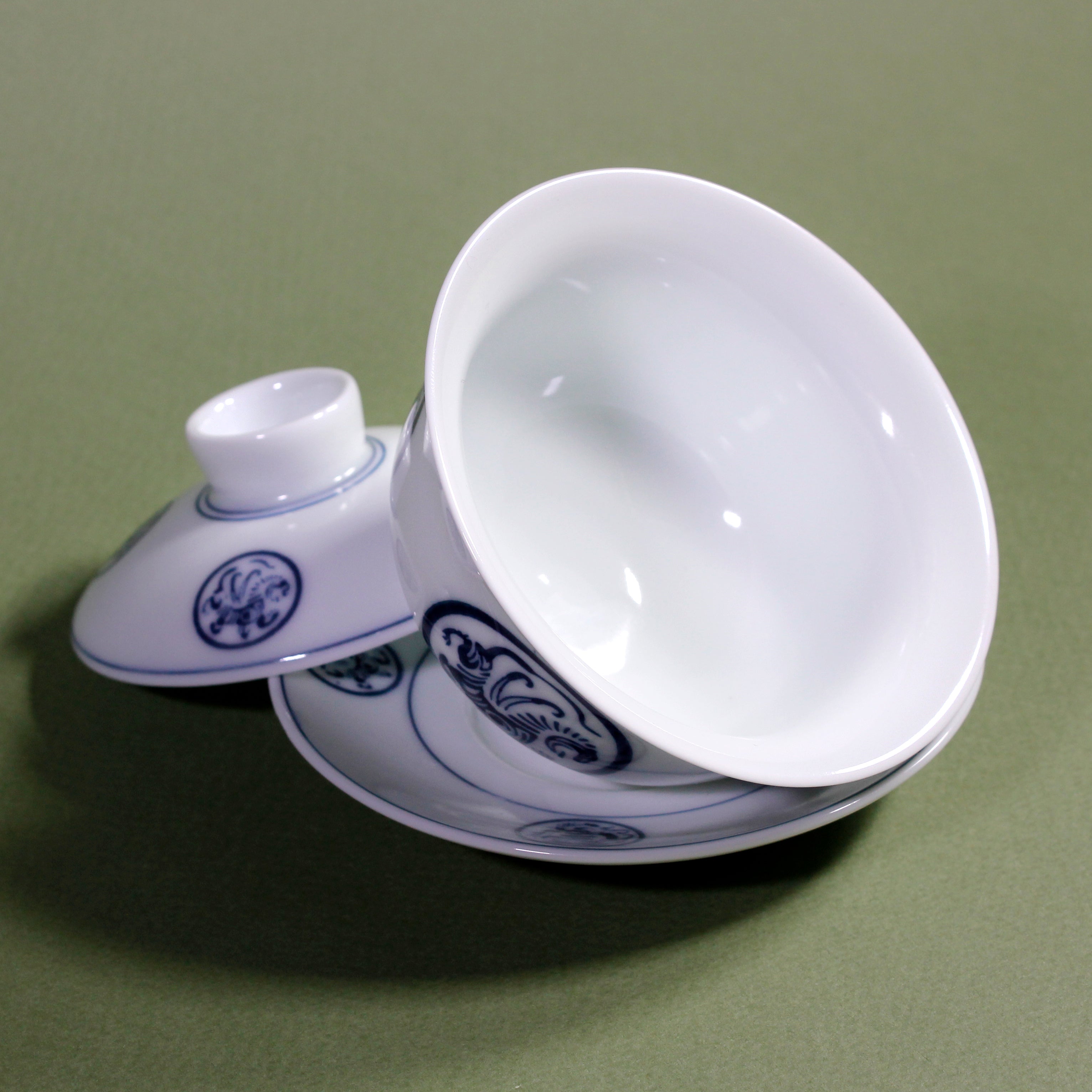 Premium Celestial Protectors Gaiwan - 4 oz Ceramic Chinese Tea Set for Gongfu Brewing - Perfect for Tea Ceremonies, Home Use & Gifts