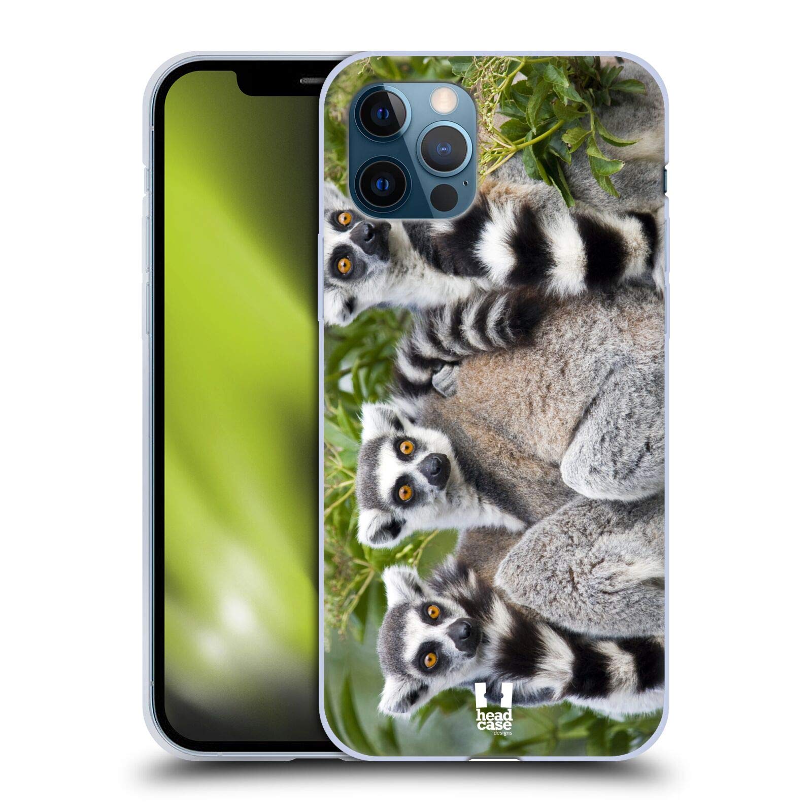 Premium Ring-Tailed Lemur Soft Gel Phone Case - Compatible with iPhone 12 & 12 Pro | Cute Animal Design | Durable Protection | Perfect for Nature Lovers & Wildlife Enthusiasts | Great Gift for iPhone Users