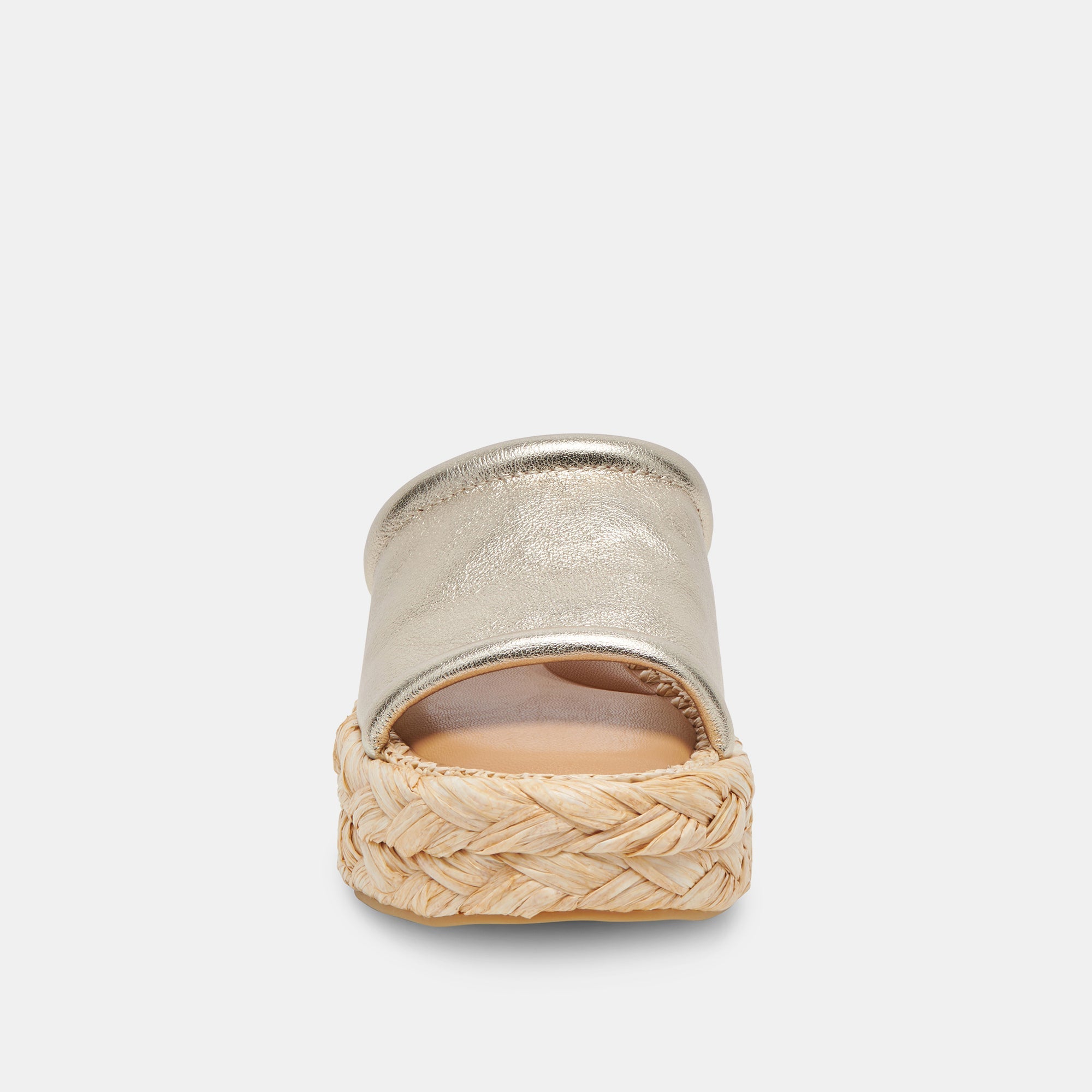 CHAVI Women's Light Gold Metallic Leather Sandals - Comfortable & Stylish for Summer, Beach, and Casual Outings