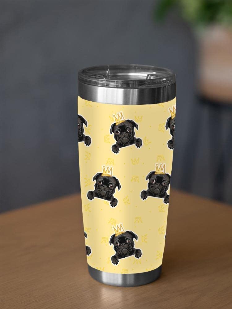 French Bulldog With A Crown Tumbler - 20oz Insulated Stainless Steel Travel Mug for Hot & Cold Drinks - Funny Dog Lover Gift for Men & Women - Perfect for Office, Gym, or Road Trips