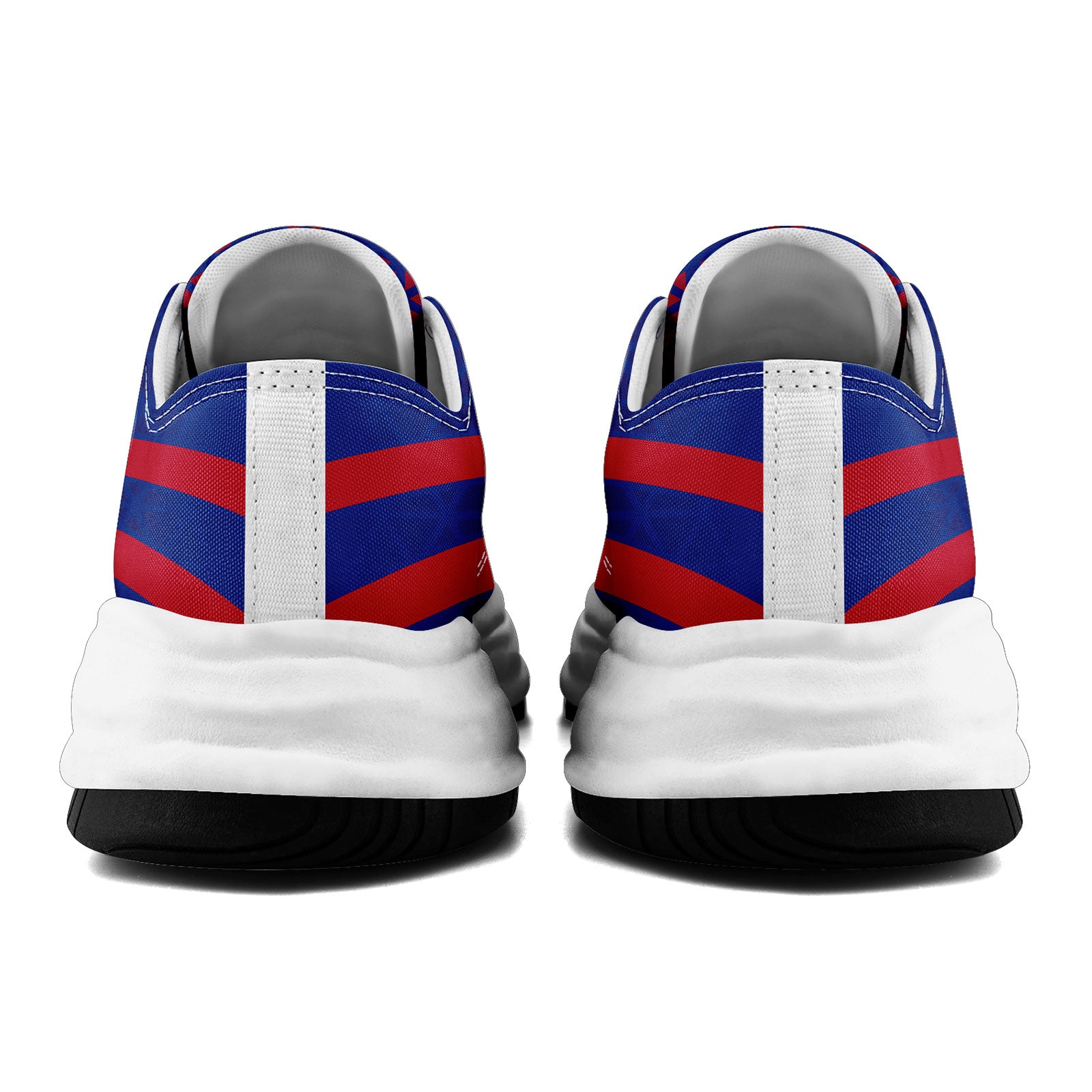 Custom Blue & Red New York Themed Personalized Sneakers - Unisex High-Top Fashion Shoes for Men & Women (Style: FN038 D023003, Size 4) - Perfect for Urban Streetwear, Sneakerhead Collections & NYC Inspired Outfits