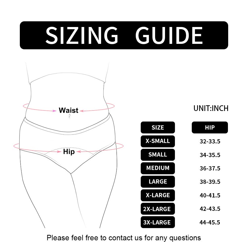 INNERSY Women's Period Underwear - Mid Low Waisted Cotton Postpartum Maternity Panties 3 Pack (Medium, Black) | Comfortable Leak-Proof Menstrual Underwear for Women, Postpartum Recovery & Everyday Wear
