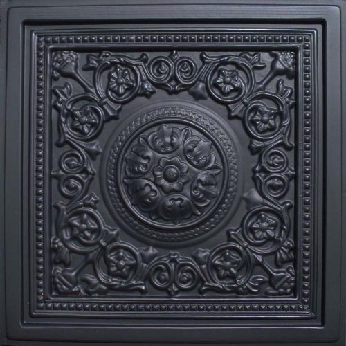 Majesty Black 24x24 PVC Ceiling Tile - Waterproof & Durable for Home, Office & Commercial Use