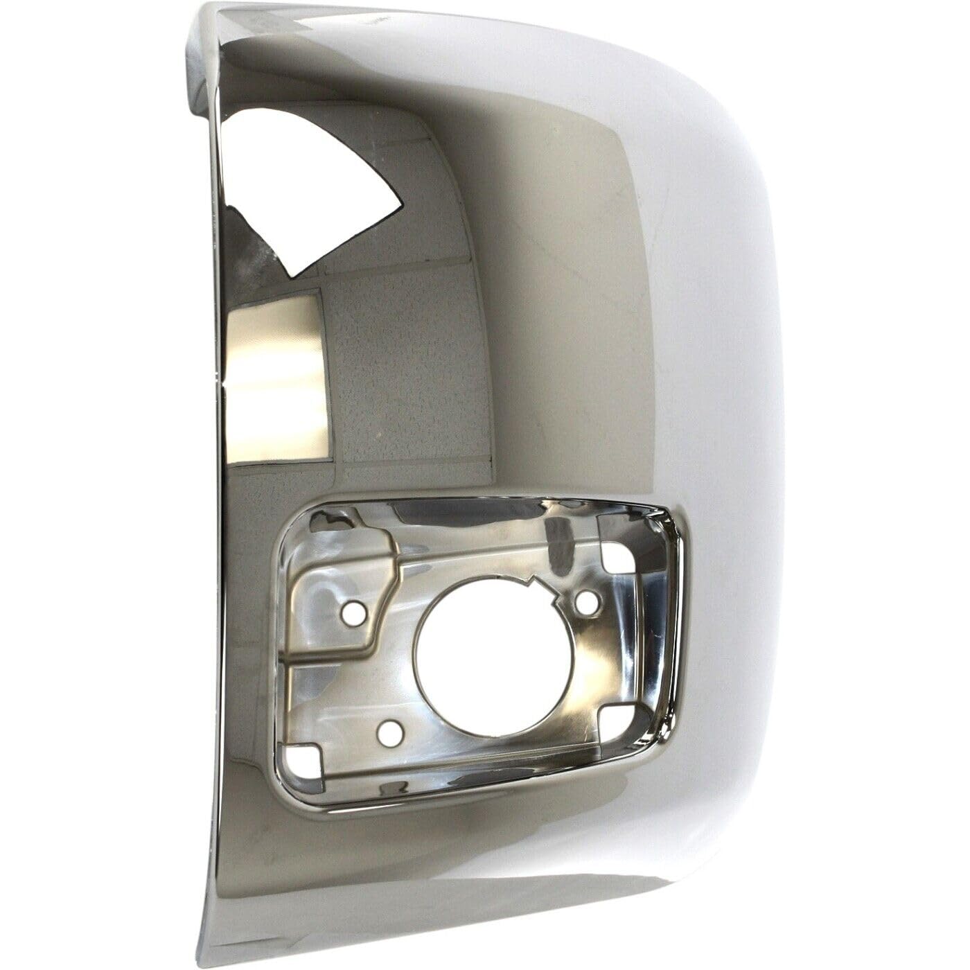 FITRITE AUTO PARTS Front Left Driver Side Bumper End Compatible with 2007-2013 Chevrolet Silverado 1500 & Hybrid Models - Fog Light Holes & Chrome Finish (Part# 20985757 GM1004156) - Perfect for Off-Roading, Daily Commuting & Truck Restoration Projects