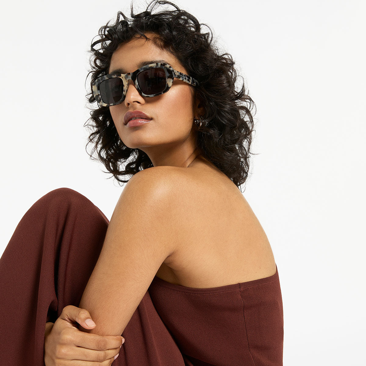 Cascade Sunglasses for Women & Men - Polarized UV Protection - White Tortoise Shell Frame - Perfect for Driving, Beach & Outdoor Activities