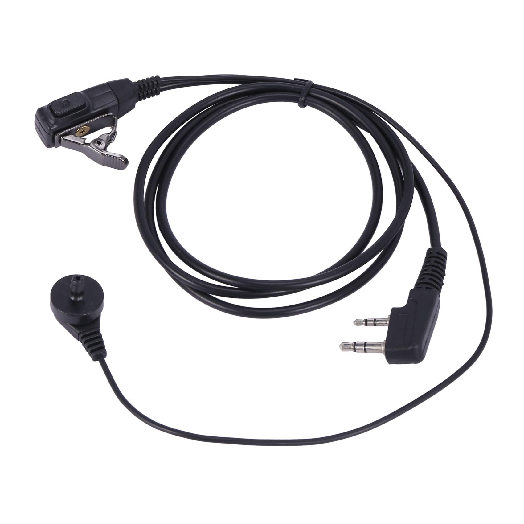 2 Pin Covert Acoustic Tube Microphone Headset for Walkie Talkie Radio - Invisible Earpiece for Security, Surveillance & Discreet Communication