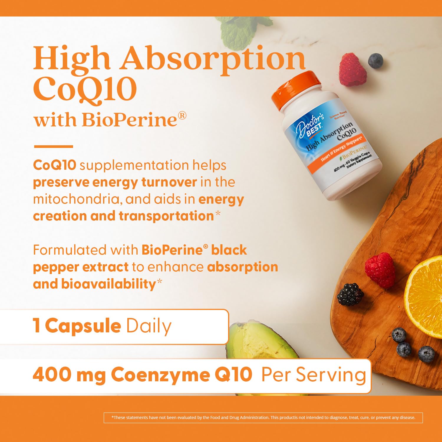 Best High Absorption CoQ10 Supplement for Heart & Energy Support - 180 Vegan Capsules | USP Verified, Non-GMO, Gluten & Soy Free | Naturally Fermented CoQ10 for Cardiovascular Health & Active Lifestyle