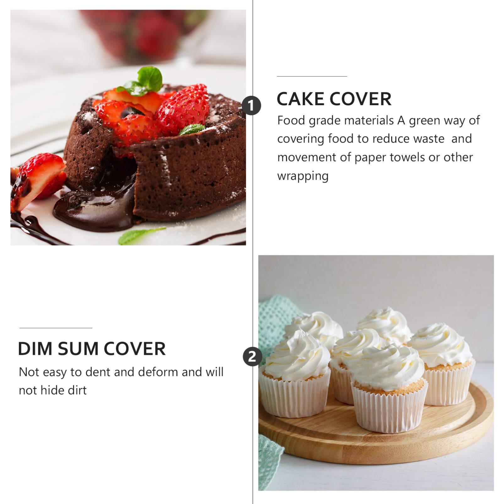 Cabilock Clear Plastic Cake Dome Cover - 8.3