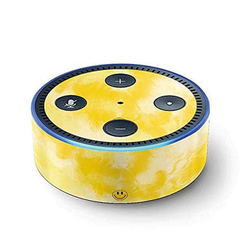 Official Skinit Decal Skin for Amazon Echo Dot 2nd Generation (2016) - Licensed Yellow Tie Dye Design - Protect & Customize Your Smart Speaker for Home, Office or Dorm Room