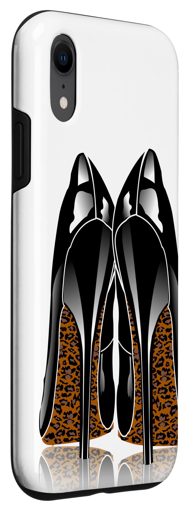 iPhone XR Phone Case for Women - Fashionable High Heels & Leo Pattern Design, Perfect Gift for Girls (Ideal for Parties, Work & Everyday Use)