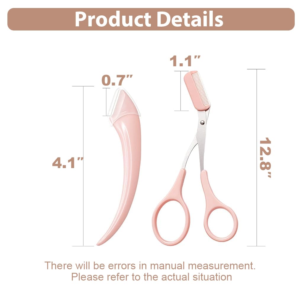 MAYCREATE® 6-Piece Eyebrow Trimmer Kit for Women & Men - Includes Eyebrow Trimmer, Brush, Razor & Tweezer - Professional Eyebrow Grooming Tools for Perfect Brows at Home or Salon