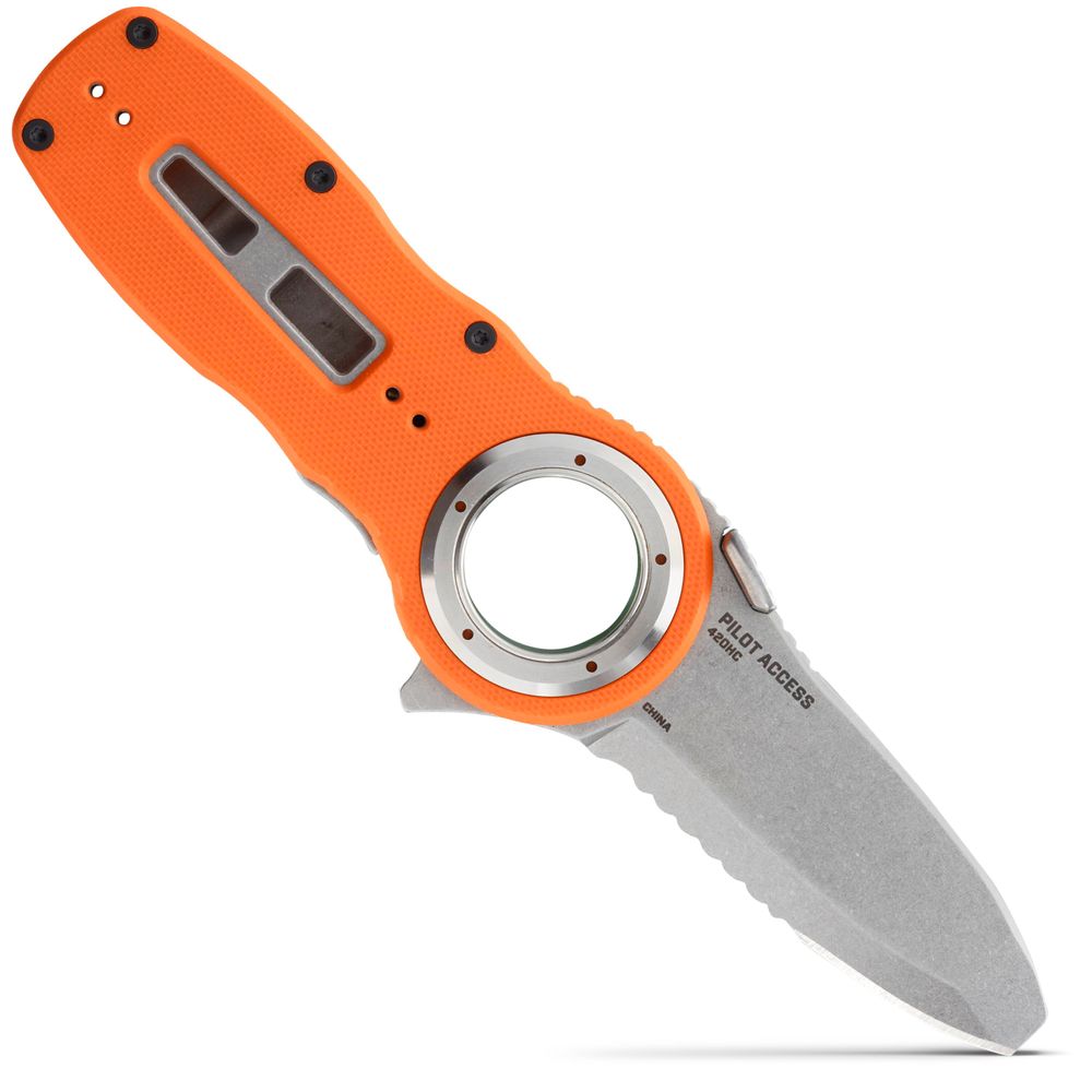 NRS Pilot Access Knife - Compact Folding Knife with Stainless Steel Blade for Outdoor, Camping, Hiking & Survival Gear | Perfect for Cutting Ropes, Fishing Lines & Emergency Situations