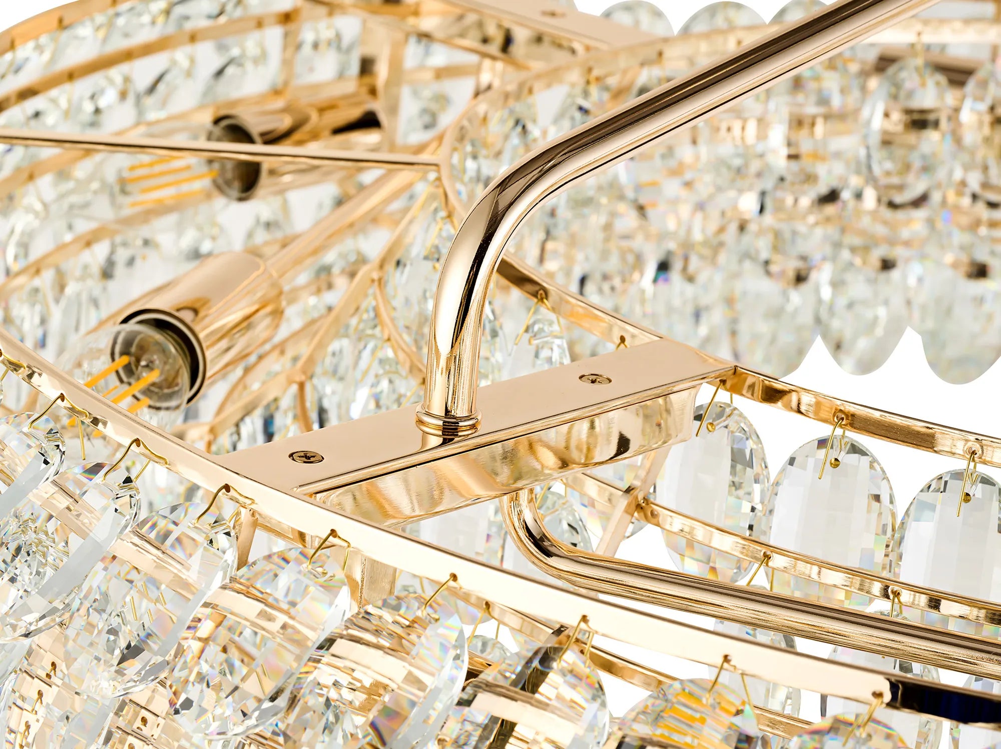 Consten Semi Flush Ring Ceiling Light Fixture with E14 Socket - Perfect for Bedroom, Hallway & Small Space Lighting