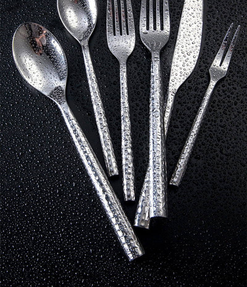 Premium 24-Piece Prosecco Flatware Set - Stainless Steel Silverware with Mirror Polish - Elegant Dining Utensils for Wedding, Party, and Formal Dinner Table Setting