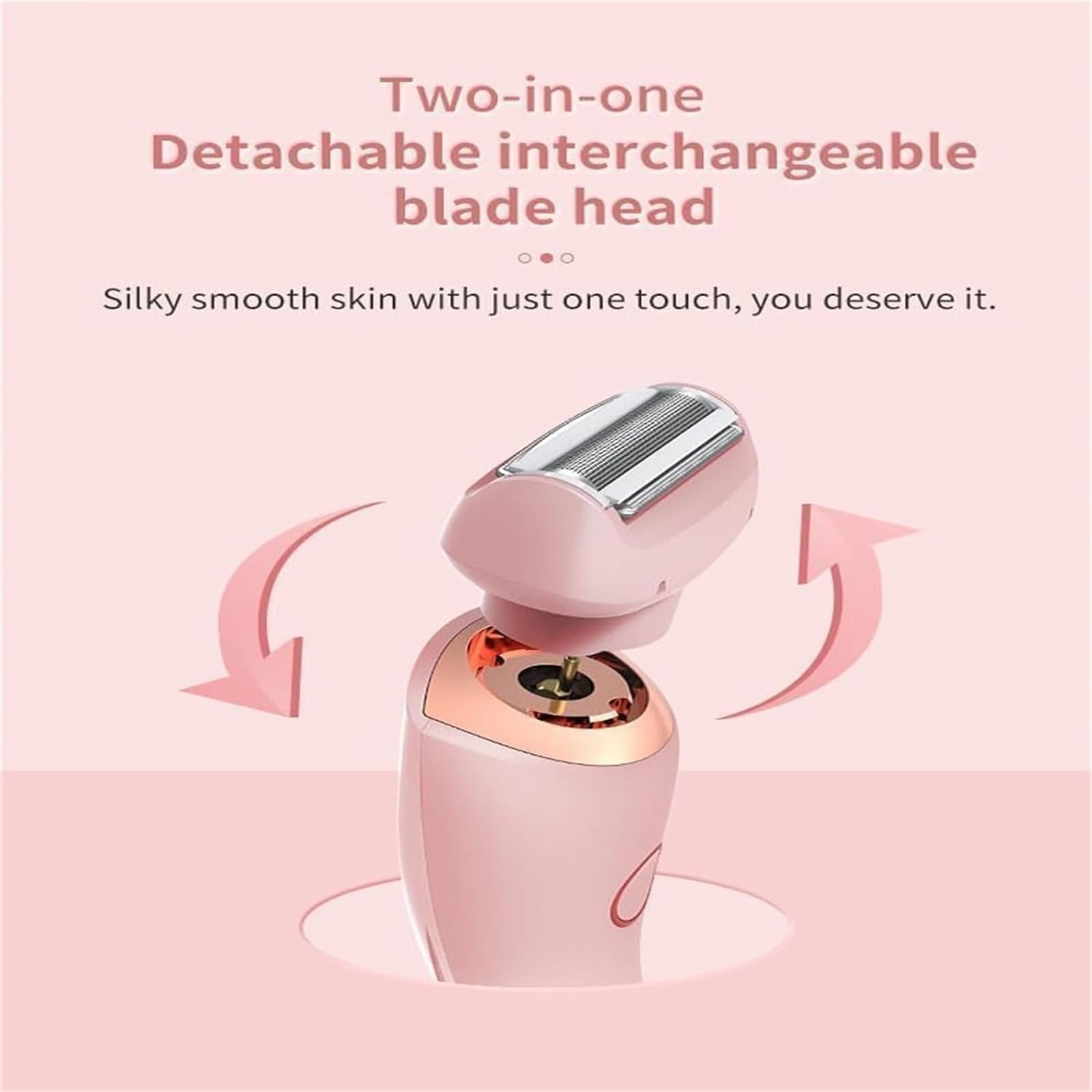 Livora Silkglide Pro Women's Electric Shaver - Waterproof 2-in-1 Wet & Dry Razor for Smooth Legs & Bikini Line - Pink (Perfect for Travel, Gym & Quick Hair Removal)