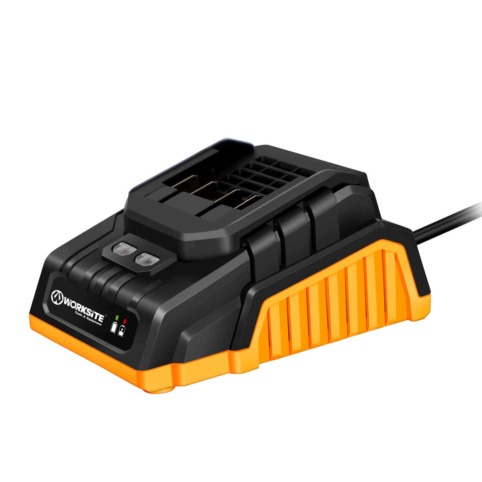 WORKSITE Fast Charger for WORKSITE 2.0A/4.0A Batteries - High-Speed Charging for Power Tools - Perfect for Construction Sites & DIY Projects