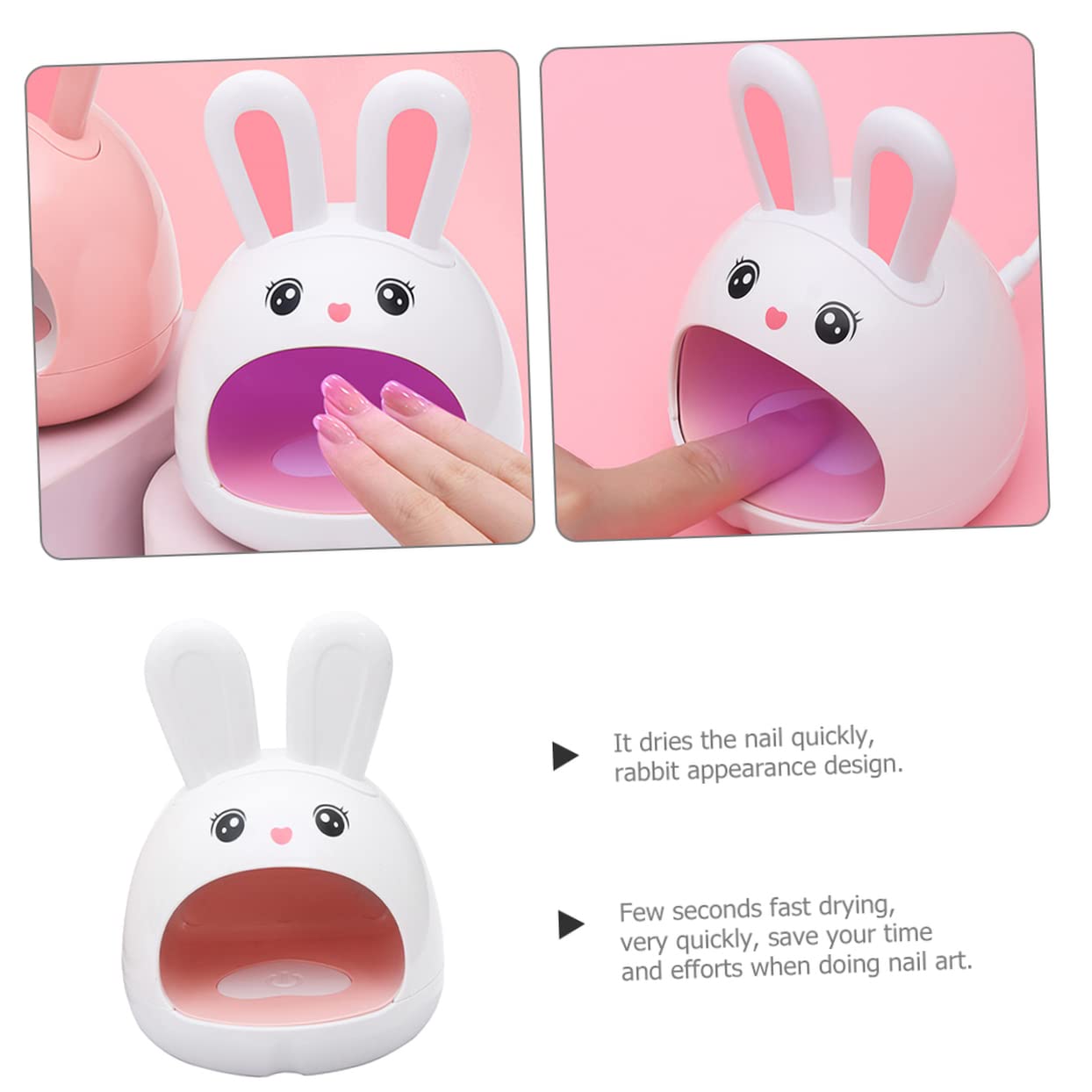Beavorty Speedy Dry LED Nail Lamp - Professional UV Gel Nail Light with Rabbit Design for Fast Curing | Perfect for Home Manicures, Nail Salons & DIY Nail Art Kits