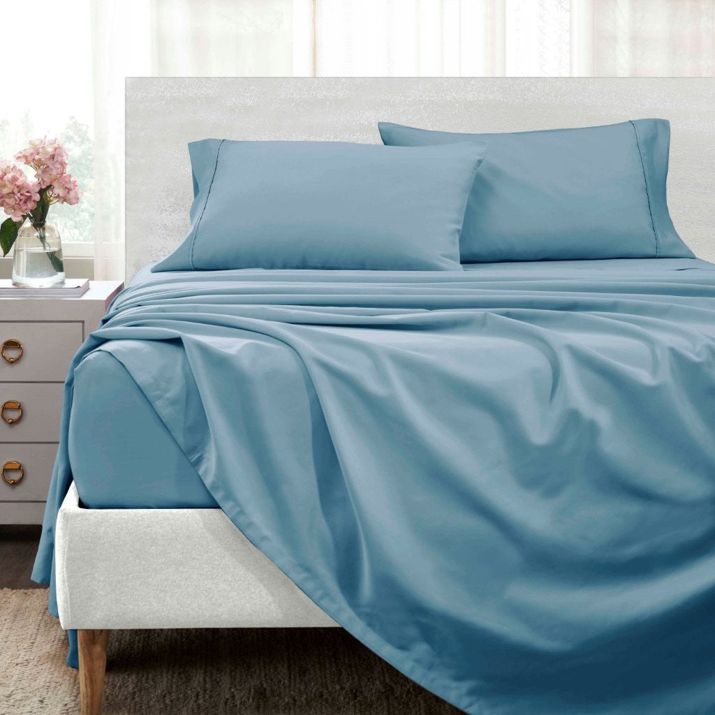 Premium 1400-1500 Thread Count Cotton Blend Deep Pocket Bed Sheet Set - Ultra Soft & Breathable for a Comfortable Sleep - Perfect for Master Bedroom, Guest Room & Dorm
