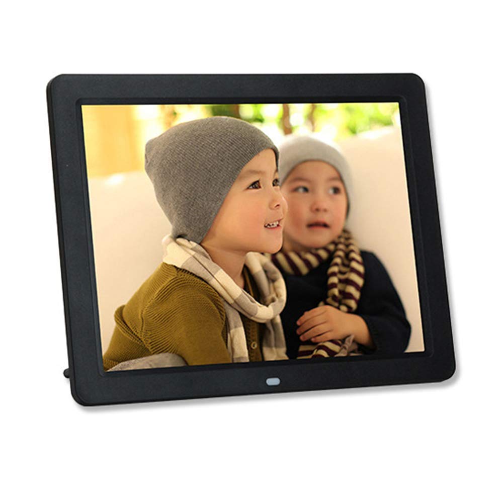 12 Inch Ultra Thin Backlight Display - HD Digital Photo Frame for Playing Pictures & Movies (Black) - Perfect for Home Decor, Office Display, and Digital Art Showcase