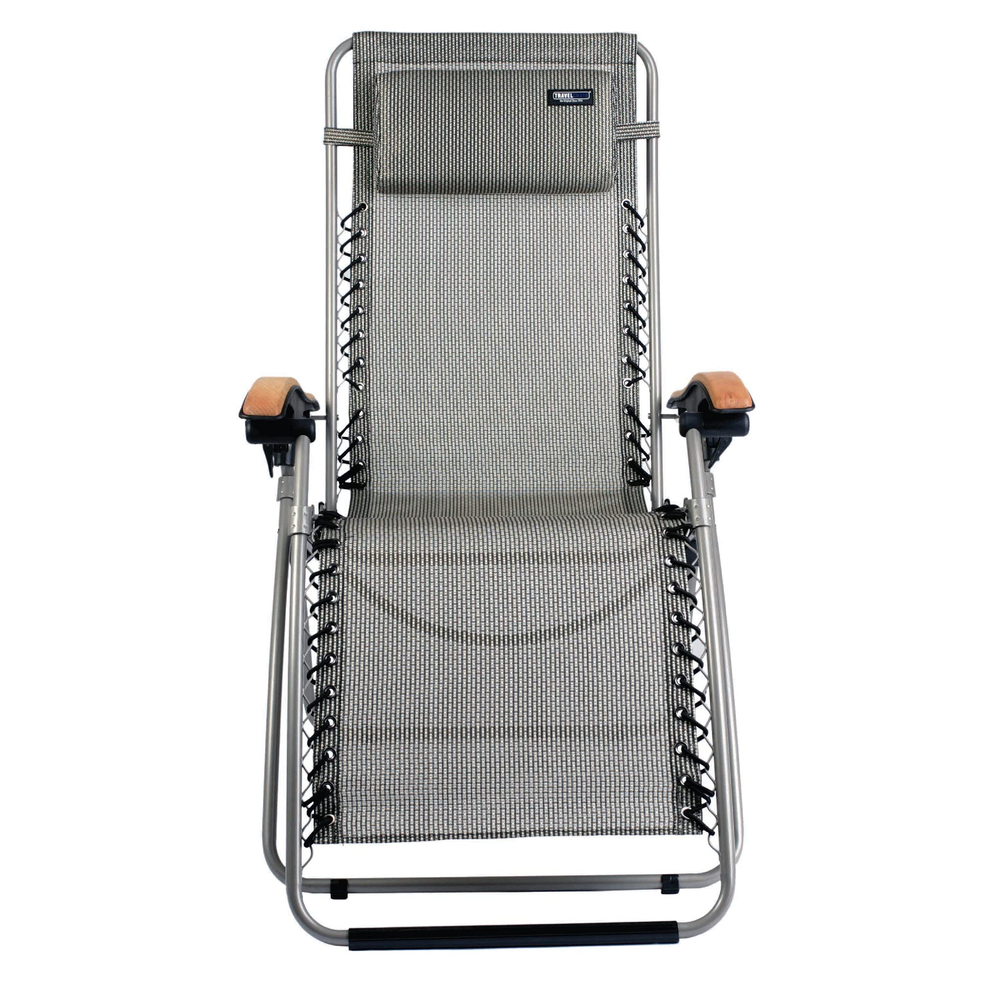 Portable Folding Camping Chair - Lightweight Lounge Lizard Silver Outdoor Recliner for Beach, Picnic, Backyard & Travel | Compact & Durable Design
