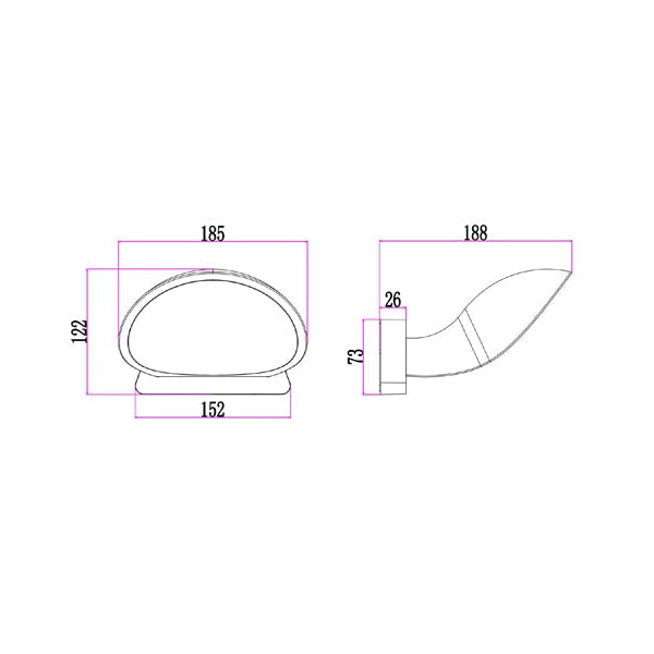 Modern Semi-Circle Wall Light - 10W White Surface Mounted LED Fixture for Living Room, Bedroom & Hallway Lighting