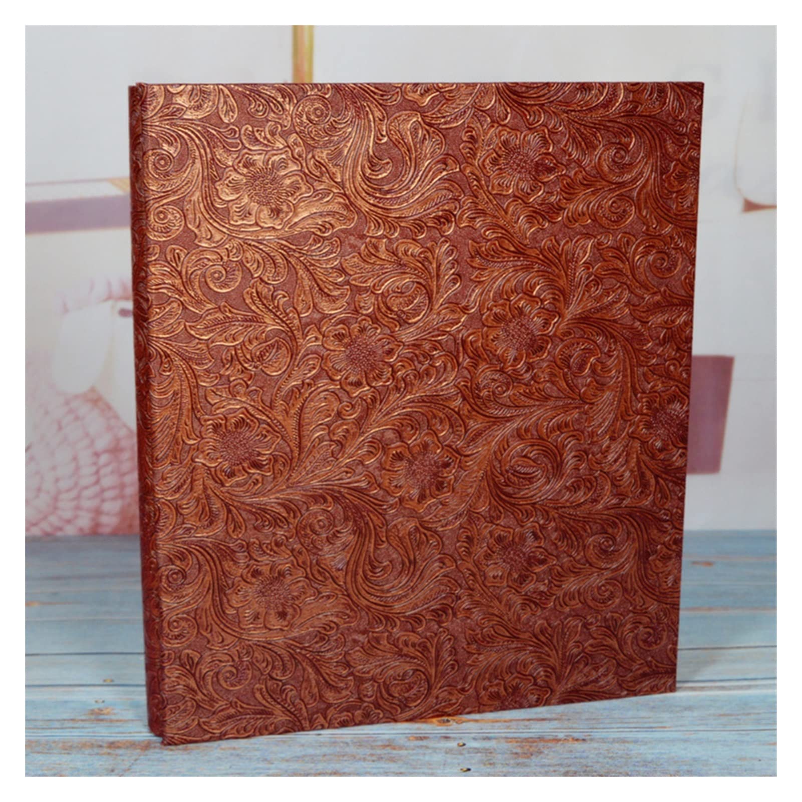 DIY 6 Inch PU Leather Photo Album - 600 Pockets Large Capacity for Family Travel, Baby Photos & Home Decoration | Perfect Gift for Weddings, Anniversaries & Memory Keeping (Noir)
