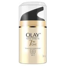 Olay Total Effects Anti-Aging Moisturizing Cream with Niacinamide & Green Tea Extract | Fights Wrinkles, Dark Spots & 5 Other Signs of Aging | For Normal, Oily, Dry & Combination Skin | 50g SPF 15 BB Cream | Perfect for Daily Skincare Routine & Sun Protection