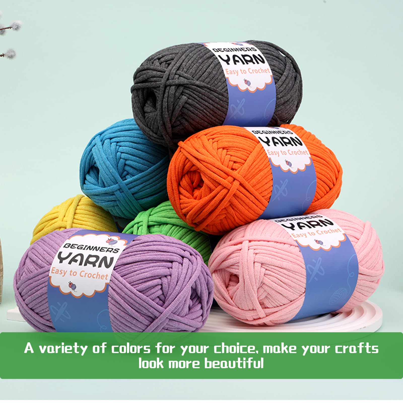 200g/7Oz Soft Acrylic Crochet Yarn for Beginners - Easy-to-See Stitches, Knitting & Crafting Supplies (Green) - Perfect for Scarves, Blankets & DIY Home Decor Projects