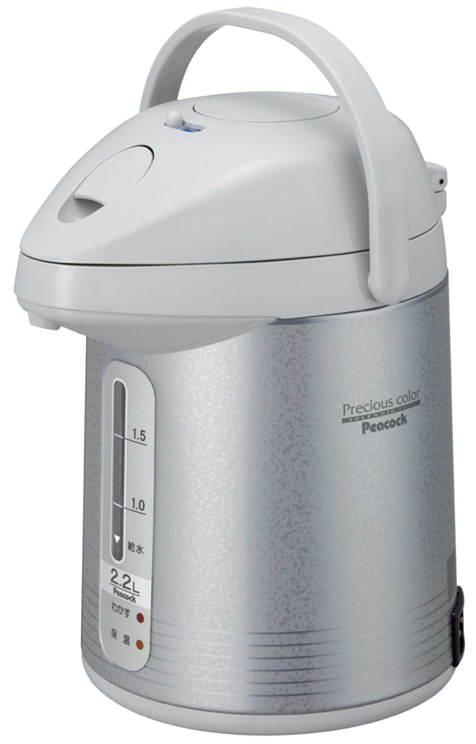 Peacock Electric Warm Air Pot 2.2L - Satin Gray WXP-22 | Keep Beverages Hot for Hours | Perfect for Office, Home & Dorm Use