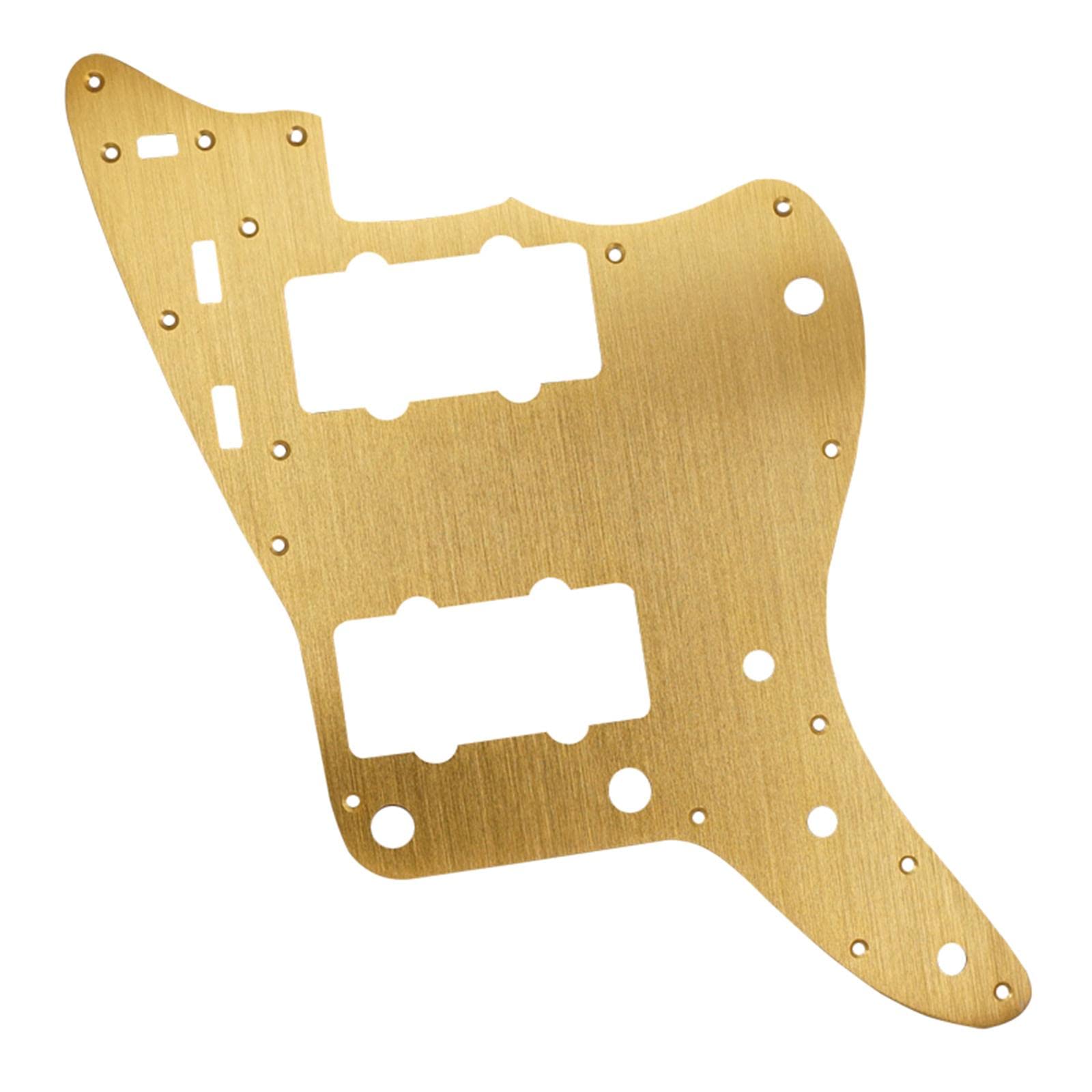 DYNWAVE Anodized Aluminum Guitar Pickguard - Gold Scratch-Resistant Electric Guitar Pick Guard for Les Paul, SG, Stratocaster - Perfect for Stage Performances & Studio Recordings