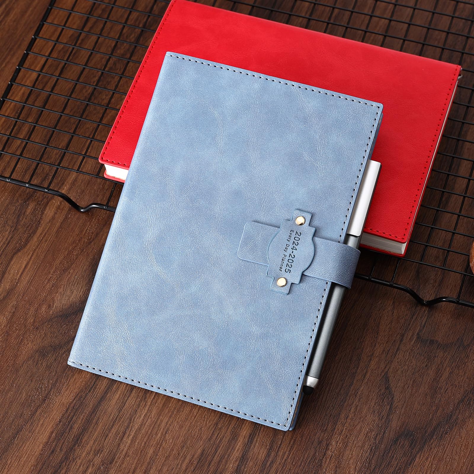 2024-2025 Academic Planner - Hardcover A5 Daily & Monthly Organizer with Pen Holder, Tabs, Stickers & Inner Pocket | Perfect for Students, Teachers & Professionals | July 2024 to June 2025 School Year Schedule Notebook