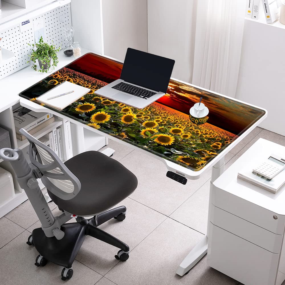 XXXL Gaming Mouse Pad 48x24 Inches - Extra Large Desk Mat, Oversized Mousepad for Full Desk Coverage - Black Gold Marble Design - Giant Computer Desk Protector for Gamers & Office Use | Perfect for PC Gaming, Workstations & Home Office Setups